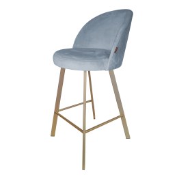 Hoker TRIX krzesło barowe tkanina Welur podstawa metalowa