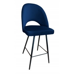 Hoker POLO krzesło barowe tkanina Welur podstawa metalowa