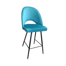 Hoker POLO krzesło barowe welur metalowa podstawa