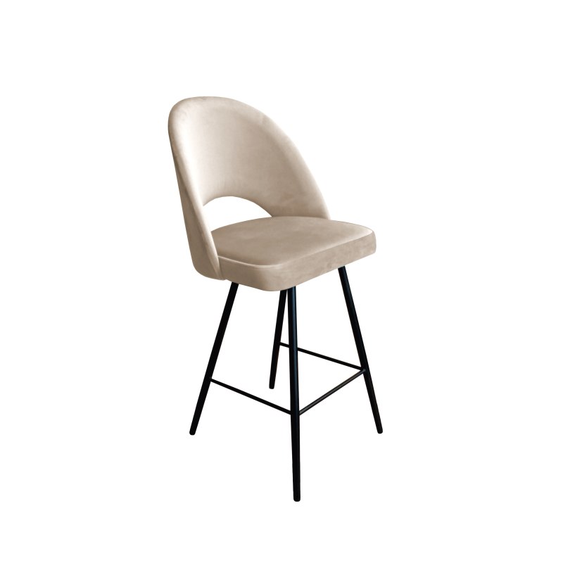 Hoker POLO krzesło barowe welur metalowa podstawa