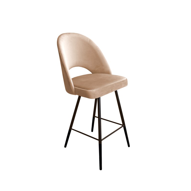 Hoker POLO krzesło barowe welur metalowa podstawa