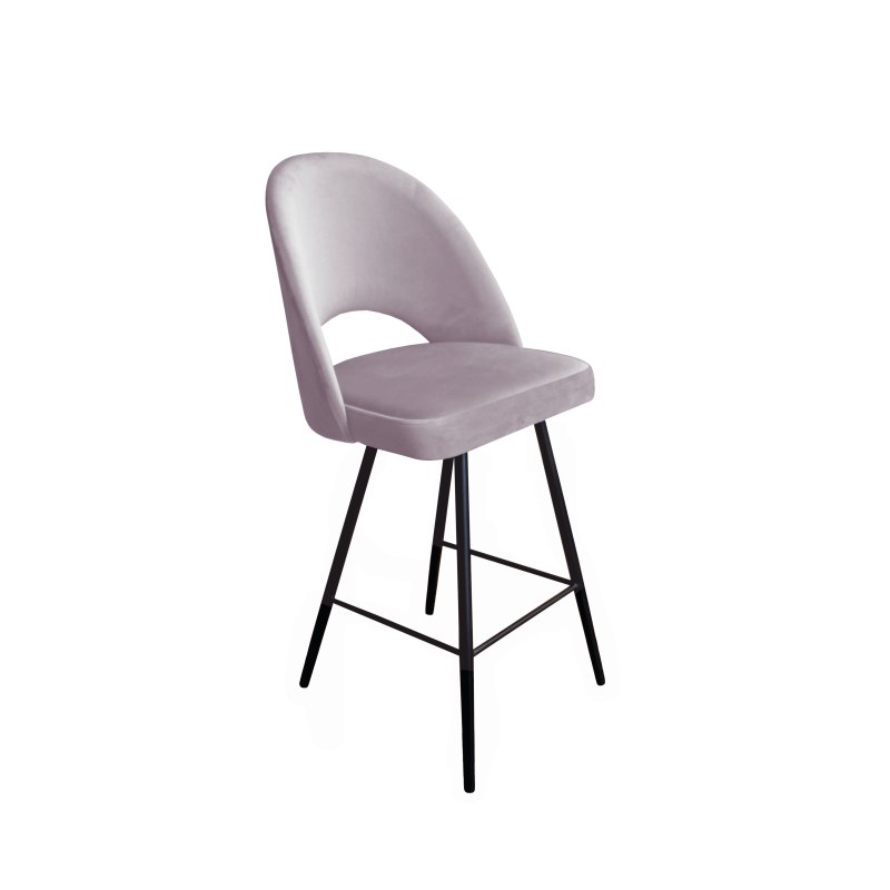 Hoker POLO krzesło barowe welur metalowa podstawa