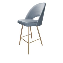Hoker POLO krzesło barowe tkanina Welur podstawa metalowa