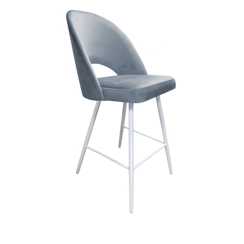 Hoker POLO krzesło barowe welur metalowa podstawa