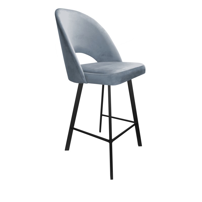 Hoker POLO krzesło barowe welur metalowa podstawa