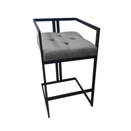 Hoker CHESTERFIELD welur z metalową podstawą