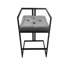 Hoker CHESTERFIELD welur z metalową podstawą