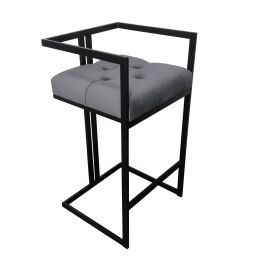 Hoker CHESTERFIELD welur z metalową podstawą