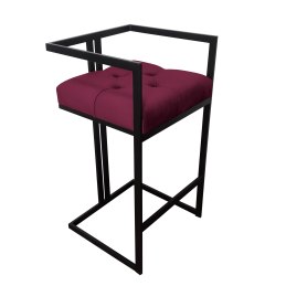 Hoker CHESTERFIELD welur z metalową podstawą