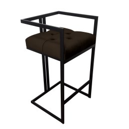 Hoker CHESTERFIELD welur z metalową podstawą