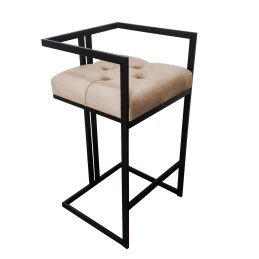 Hoker CHESTERFIELD welur z metalową podstawą