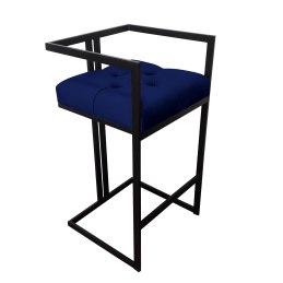 Hoker CHESTERFIELD welur z metalową podstawą