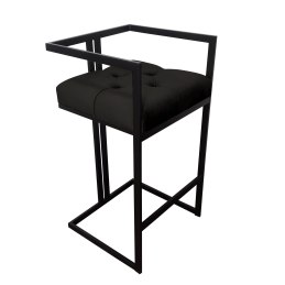 Hoker CHESTERFIELD welur z metalową podstawą