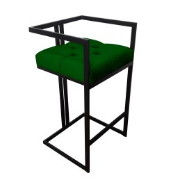 Hoker CHESTERFIELD welur z metalową podstawą