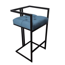 Hoker CHESTERFIELD welur z metalową podstawą