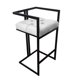 Hoker CHESTERFIELD welur z metalową podstawą