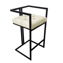 Hoker CHESTERFIELD welur z metalową podstawą