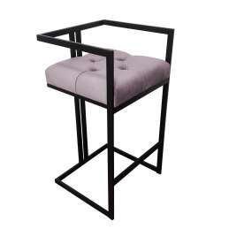 Hoker CHESTERFIELD welur z metalową podstawą