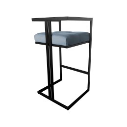 Hoker CHESTERFIELD welur z metalową podstawą