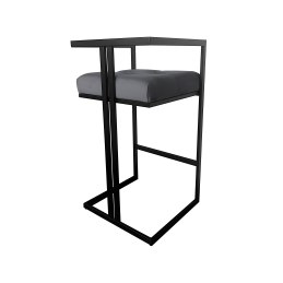 Hoker CHESTERFIELD welur z metalową podstawą