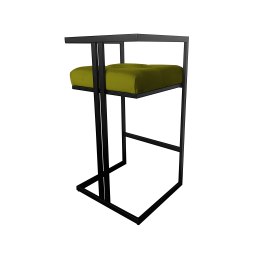 Hoker CHESTERFIELD welur z metalową podstawą