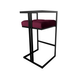 Hoker CHESTERFIELD welur z metalową podstawą