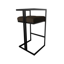 Hoker CHESTERFIELD welur z metalową podstawą