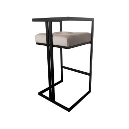 Hoker CHESTERFIELD welur z metalową podstawą