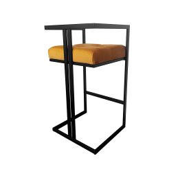 Hoker CHESTERFIELD welur z metalową podstawą