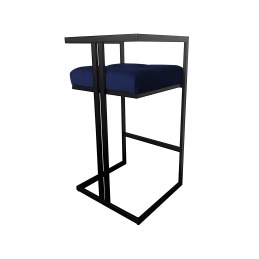 Hoker CHESTERFIELD welur z metalową podstawą