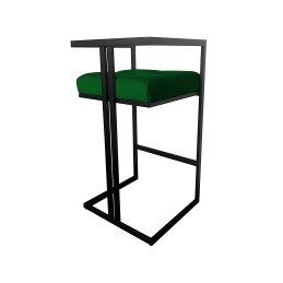 Hoker CHESTERFIELD welur z metalową podstawą