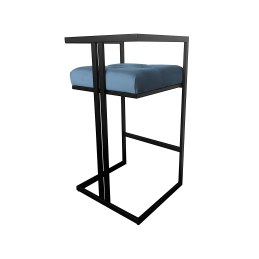 Hoker CHESTERFIELD welur z metalową podstawą