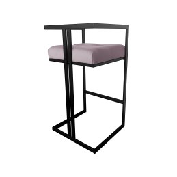 Hoker CHESTERFIELD welur z metalową podstawą