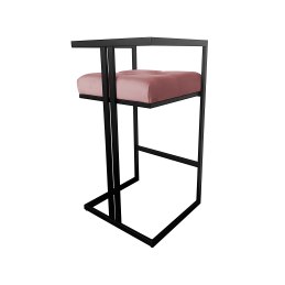 Hoker CHESTERFIELD welur z metalową podstawą