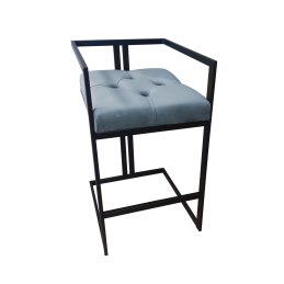 Hoker CHESTERFIELD welur z metalową podstawą