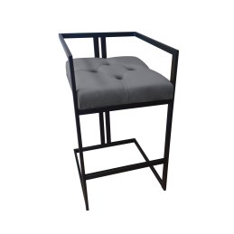 Hoker CHESTERFIELD welur z metalową podstawą