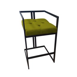 Hoker CHESTERFIELD welur z metalową podstawą