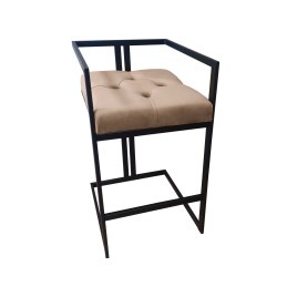 Hoker CHESTERFIELD welur z metalową podstawą