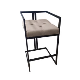 Hoker CHESTERFIELD welur z metalową podstawą