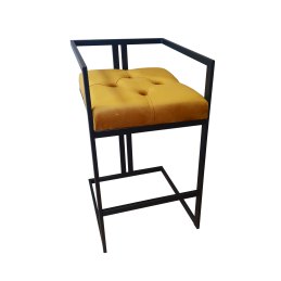 Hoker CHESTERFIELD welur z metalową podstawą