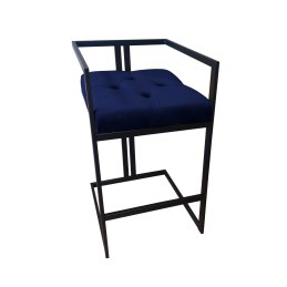 Hoker CHESTERFIELD welur z metalową podstawą