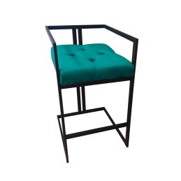 Hoker CHESTERFIELD welur z metalową podstawą