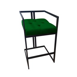 Hoker CHESTERFIELD welur z metalową podstawą