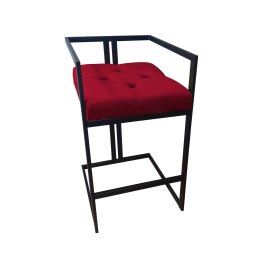 Hoker CHESTERFIELD welur z metalową podstawą