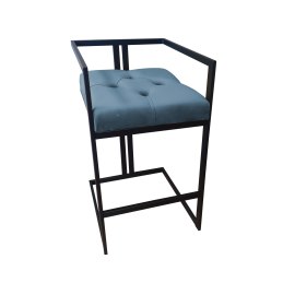 Hoker CHESTERFIELD welur z metalową podstawą