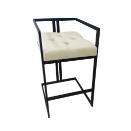 Hoker CHESTERFIELD welur z metalową podstawą