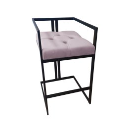 Hoker CHESTERFIELD welur z metalową podstawą