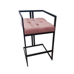 Hoker CHESTERFIELD welur z metalową podstawą