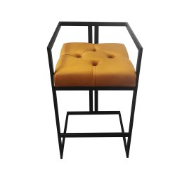 Hoker CHESTERFIELD welur z metalową podstawą