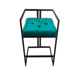 Hoker CHESTERFIELD welur z metalową podstawą